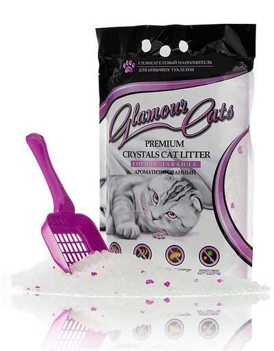 Glamour Cats силикагелевый с  добавкой ароматизаторов (лаванда)