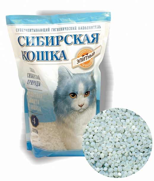 Наполнитель Сибирская кошка ЭЛИТНЫЙ силикагелевый фото