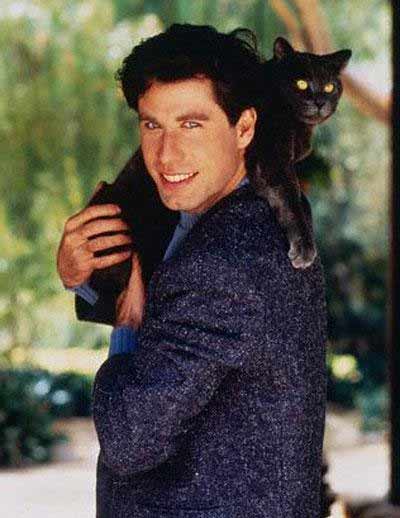 Джон Траволта и кот Барри фото