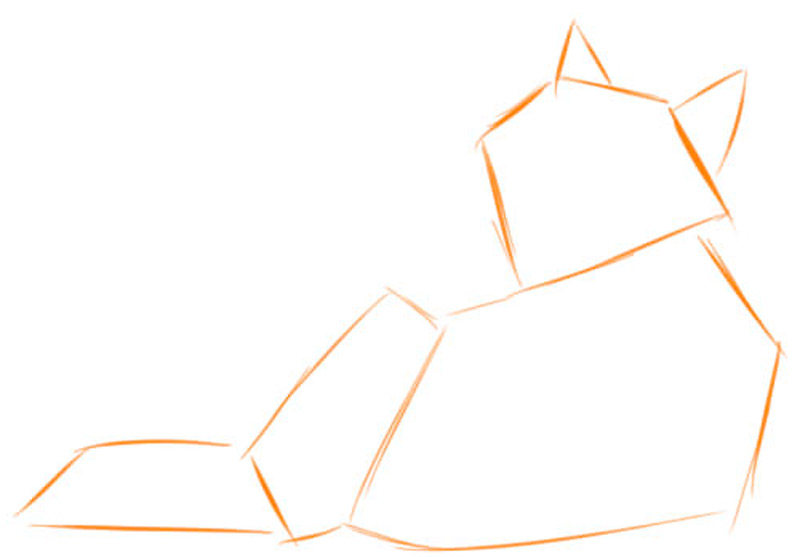 Рисуем ленивую кошку шаг 1