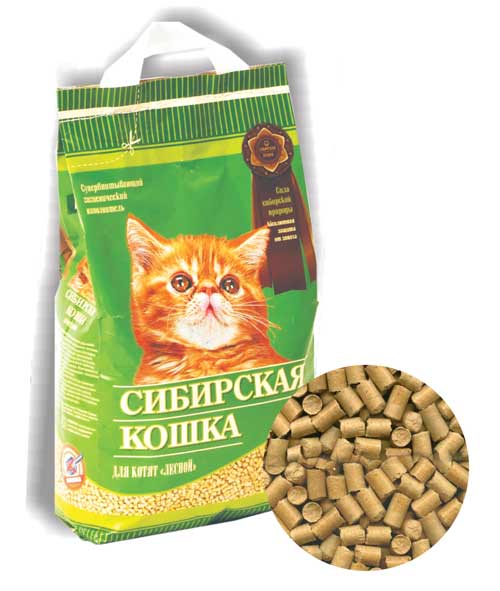 Наполнитель Сибирская кошка для котят Лесной