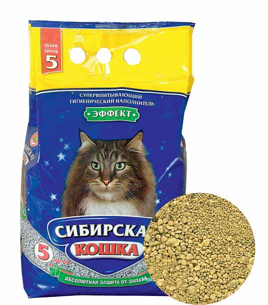 Наполнитель Сибирская кошка Эффект впитывающий