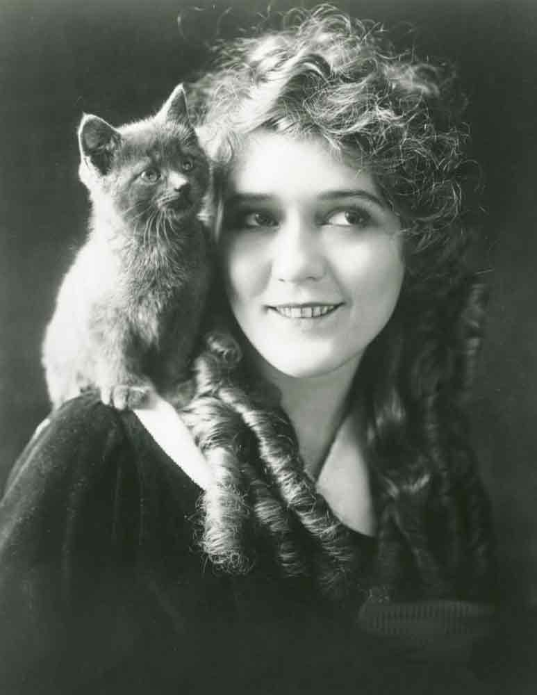 Мэри Пикфорд и её кошка