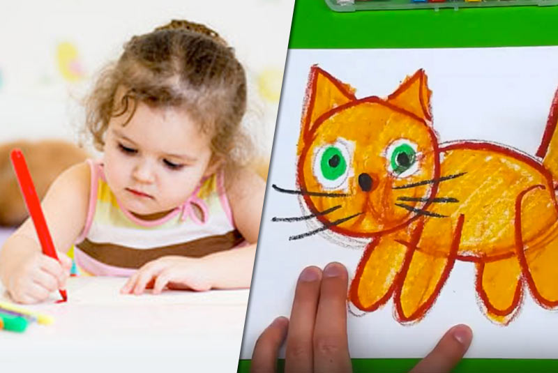 Самым маленьким: как нарисовать кошку